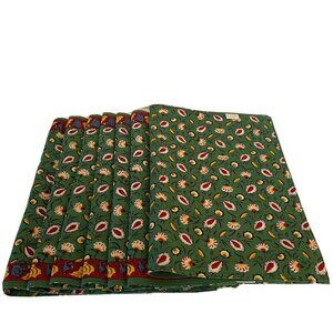 Williams and Sonoma green paisley placemats lot 20x14